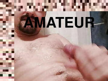 masturbation, amateur, énorme-bite, gay, branlette, taquinerie