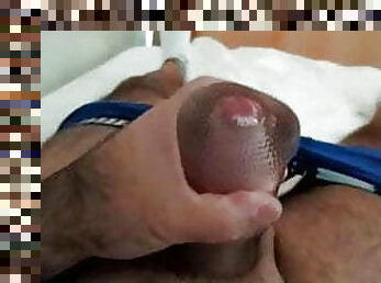 Jerking off with a masturbator