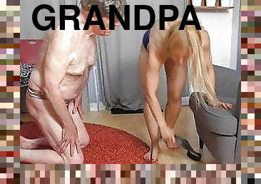 hardcore, estrela-porno, bdsm, escravo, dedos, loira, dor, avô-grandpa, amante, domínio-feminino