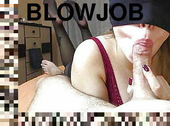 POV Blowjob and Handjob from Teen in Pantyhose - amateur