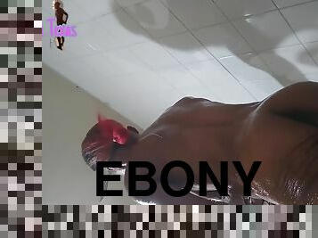 Thot in Texas - Two Ebony Milfs take turns in the shower MILF ass