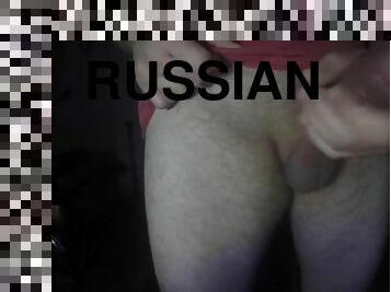 Jerking my big russian cock until I cum