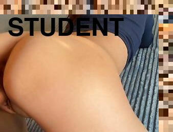 rumpe, doggy, orgasme, russisk, skolejente, student, amatør, cumshot, tenåring, ung-18