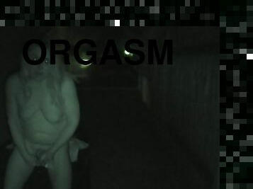 masturbation, orgasm, utomhus, publik, amatör, milf, knubbig, sprut, ensam