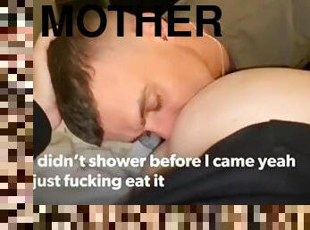 Cute chav worships his masters sweaty ass