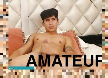 grande, masturbação, amador, anal, tiro-ao-alvo, gozando, belíssimo, dildo, sozinho, pénis