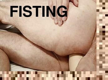 fisting, svær, anal, cumshot, leke, fingret, cum, dildo, alene, gigant