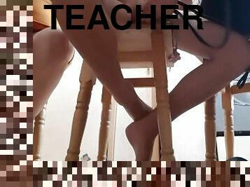 strap-on, student, lärare, lesbisk, leksak, rumpa-butt
