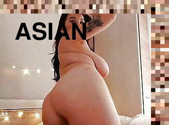 Asian girl with big boobs likes hard sex, chubby girl, dildo, lovense
