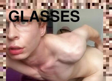 kacamata, amatir, homo, berambut-pirang, alat-mainan-seks, seorang-diri, kasar