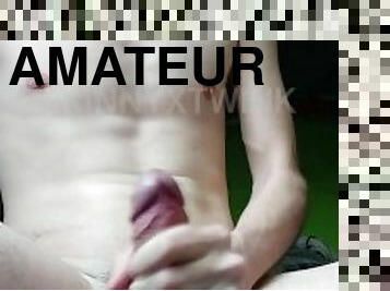 svær, amatør, cumshot, stor-pikk, homofil, cum, alene, twink, pikk