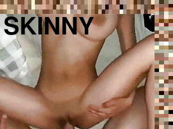 Cum on Skinny big tits