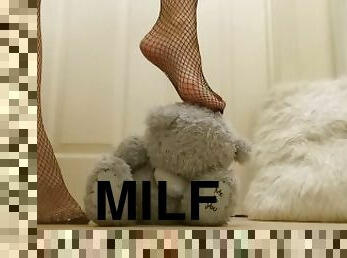 babes, milf, pieds, blonde, britannique, résille, fétiche, domination, ours