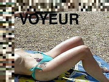 masturbation, orgasme, public, chatte-pussy, femme, amateur, ejaculation-sur-le-corps, cam, française, plage