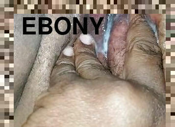 klitoris, tučné, pička, ebony, bbw, mokré