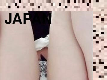 asiatique, pisser, chatte-pussy, japonais, culotte, fétiche, humide