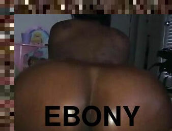 Big Booty Ebony Riding dick backwards