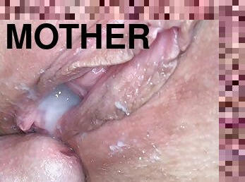 gammel, fisse-pussy, amatør, moden, udløsning, mor, creampie, sperm, moder, sperm-sperm