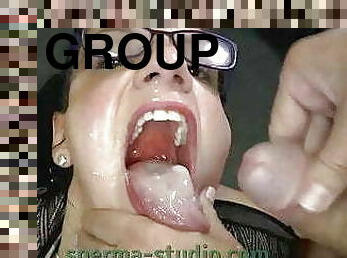 orgie, fest, sekretær, udløsning, hardcore, pornostjerne, tysk, gruppesex, gruppesex-groupsex, sperm