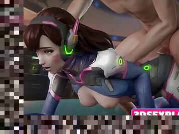 The best animated collection of dva with big massive boobs