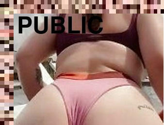 culo, público, amateur, babes, regordeta-chubby, piscina, fetichista, a-solas, bikini, blanca