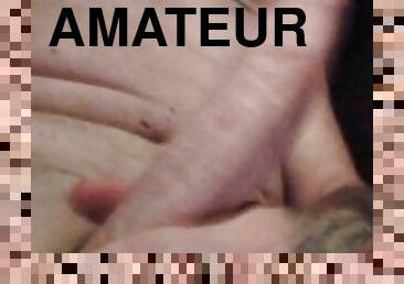 masturbation, amateur, énorme-bite, maison, solo, bite