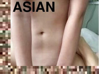 asiatisk, storatuttar, fitta-pussy, rumpa, slyna, pov, kåt, tight, ritt, bystig