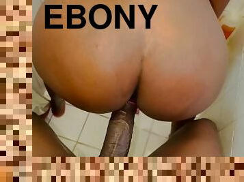 Shower fuck with a big ass ebony