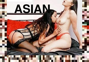 asiatique, gros-nichons, chatte-pussy, lesbienne, ados, indien, exotique, humide, brunette