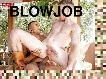 blowjob-seks-dengan-mengisap-penis, penis-besar, antar-ras, homo, bintang-porno, berotot, penis