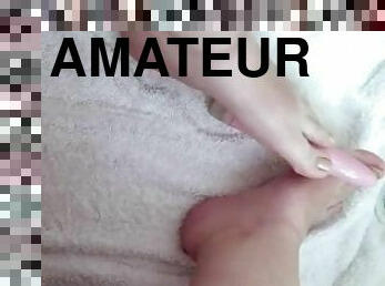 masturbieren, dilettant, babe, spielzeug, massage, füße, gesichtspunkt, allein, fußarbeite