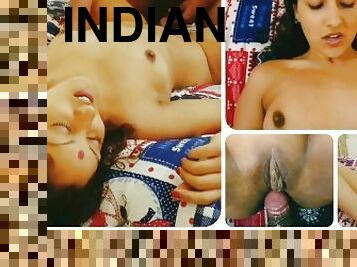 Indian housewife with shaved pussy licked and fucked missionary - hindi Bollywood bhabhi devar porn