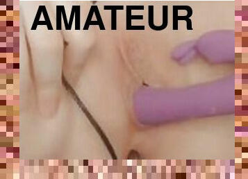 Super creamy pussy and vibrator after masturbation