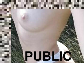 Public erotica I walk naked in nature Beautiful Small Breasts Anna Mole