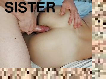 Big cock in the tender young ass of the stepsister. Amateur video