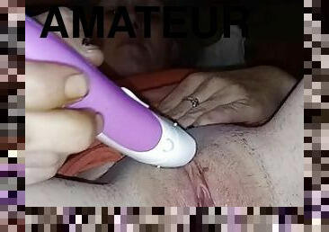 fitta-pussy, amatör, milf, ensam, saftig