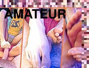 Curious Roommate Will Only Touch My Dick With His Feet  POV  FootJob  4k UHD