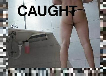 CAUGHT CRUISING IN PUBLIC BATHROOM - School Restroom