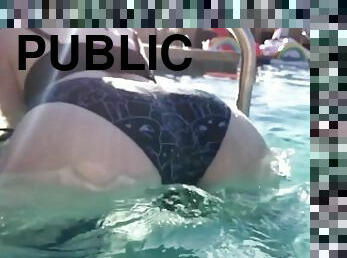 Public Flashing n Booty Shaking at Private Pool Party