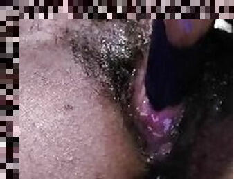 Dripping fat  hairy  wet  pussy