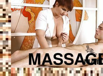 Masseuse Flashes Charms In Front Of Client And Gives Them To Him