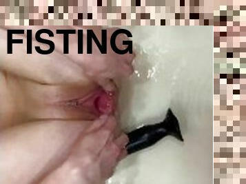 fisting, masturbation, pissande, fitta-pussy, kvinnligt-sprut, amatör, leksak, hemmagjord, fötter, vagina