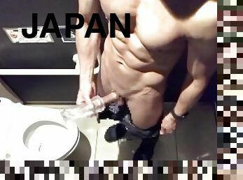 masturbieren, homosexuell, japanier, kam, voyeur, wc