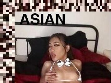 asiático, masturbação, orgasmo, amador, babes, sozinho, tatuagem