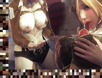 [ATTACK ON TITAN] Historia Reiss wants that titan-like dick (3D PORN 60 FPS)