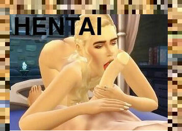 cona-pussy, amador, chupanços, pénis-grande, hentai, 3d, pénis