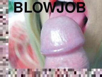 Tongue teasing blowjob