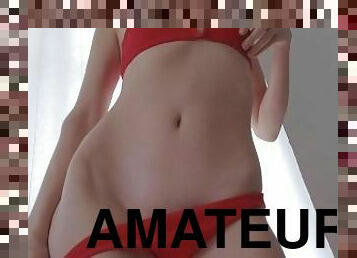 amatör, tonåring, kändis, fransk, pov, underkläder, webbkamera, petit, ensam, bikini
