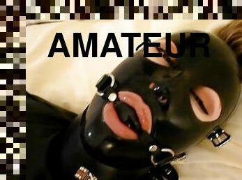 amatori, bdsm, legatura, latex, solo, inceandu-se, bondage