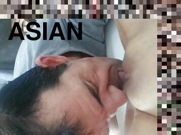 asyalı, baba, amcık-pussy, amatör, güzellik, orta-yaşlı-seksi-kadın, bir-kişiye-oral-seks-yapmak, çift, sürtük, babacığım